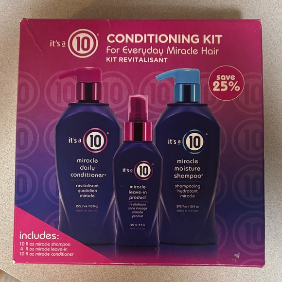 BNIB It’s a 10 for everyday Miracle Hair Conditioning Kit - Picture 1 of 4